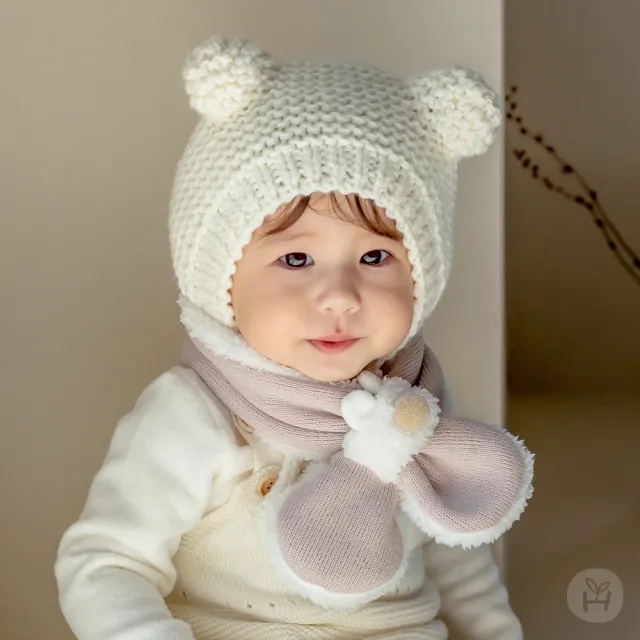 【Happy Prince】韓國製 Boba雪絨內裡嬰兒童圍巾(保暖寶寶圍脖圍兜口水巾)