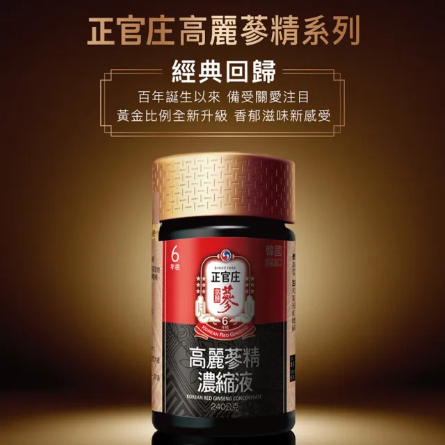 即期品【正官庄】高麗蔘精濃縮液240g/瓶膏狀劑型(效期2024/11/25 