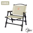 【Outdoorbase】Z1軍風折疊椅.靈活收納.輕量椅.野餐椅子.釣魚椅(20853 沙棕色)