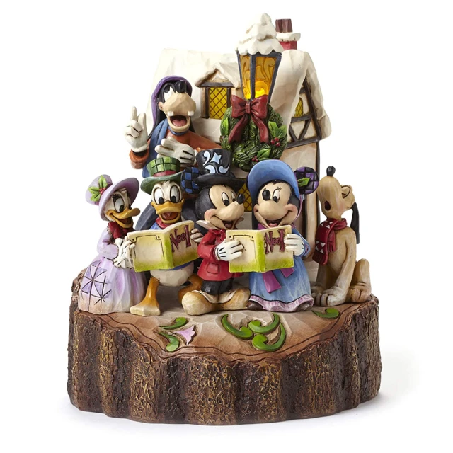 【Enesco】精品家飾 Disney 迪士尼 米奇與好朋友 聖誕佳音居家擺飾