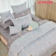 【La mode】環保印染100%精梳棉兩用被床包組-刺蝟遊森林+刺蝟遊森林兩用抱枕毯(單人)