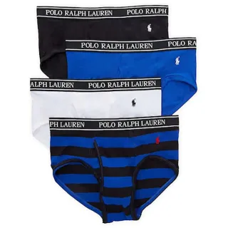 【RALPH LAUREN】2022男時尚黑藍白色三角內著混搭4件組-網