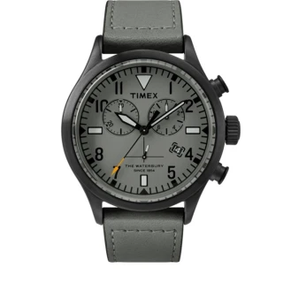 【TIMEX】xTODD SNYDER聯名限量Waterbury 雙眼計時腕錶-灰/42mm/TXTW2R13200