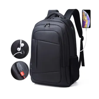 【H.S】雙11 HD7697BK 多功能電腦後背包17吋黑色(HD7697BK)