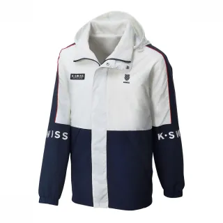 【K-SWISS】雙面穿防風外套 Reversible Heavy Jacket-男-白/藍(107345-109)