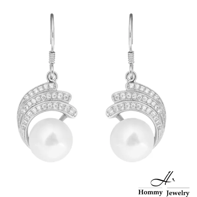 【Hommy Jewelry】Pure Pearl Rococo 天使之羽奢華珍珠耳環(珍珠)