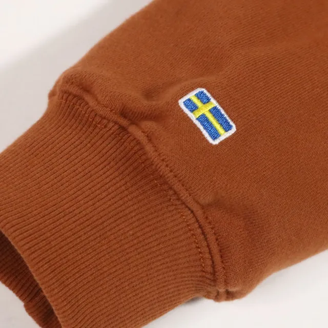 【SCANDINAVIAN FOREST 北歐小刺蝟】經典電繡刺蝟雙面磨毛純棉帽T(復古橘)