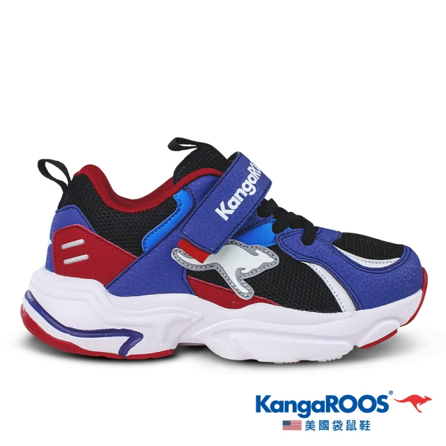 KangaROOS 美國袋鼠鞋 童 FUSION 越野老爹鞋(藍/紅/黑-KK01296)