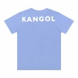 【KANGOL】童裝 短T 藍色 白小LOGO 口袋 圓領 休閒(6126500381)