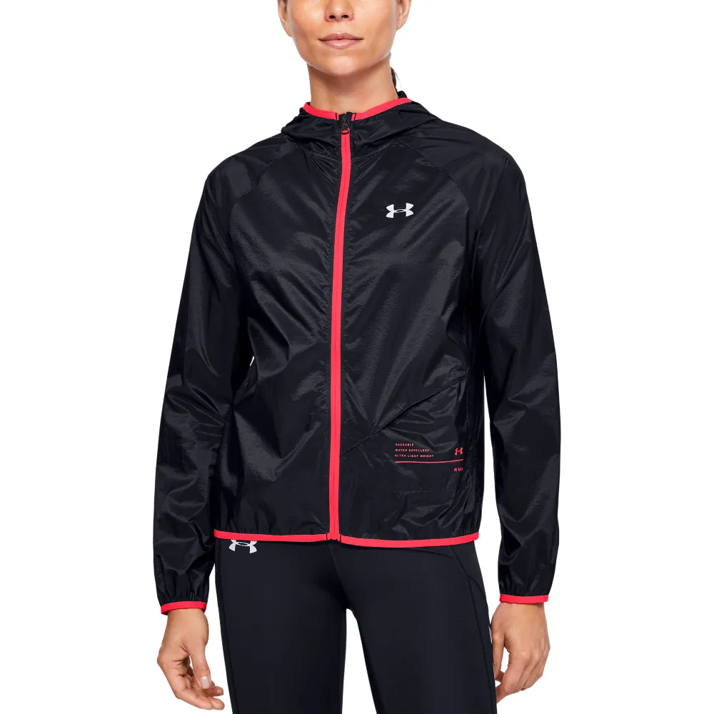 【UNDER ARMOUR】UA 女 Qualifier連帽外套_1326558-003(黑)