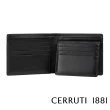 【Cerruti 1881】義大利頂級小牛皮12卡短夾皮夾 CEPU05710M(黑色 贈原廠送禮提袋)