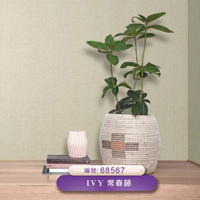 【IVY常春藤】環保無毒 防燃耐熱53X1000cm簡約素色壓紋壁紙