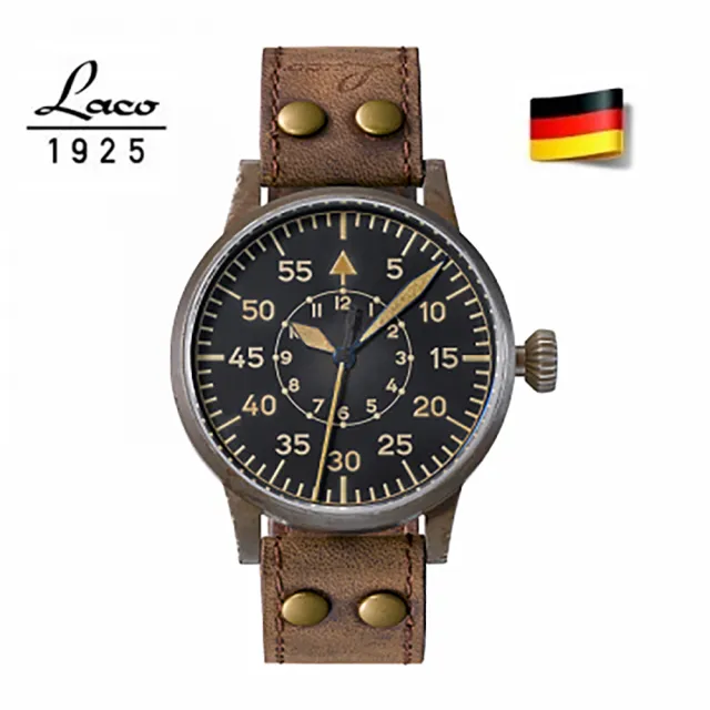 【Laco 朗坤】861932 傳家寶系列 Original PADERBORN ERBSTUCK Pilot(夜光自動機械錶 男錶 軍錶)