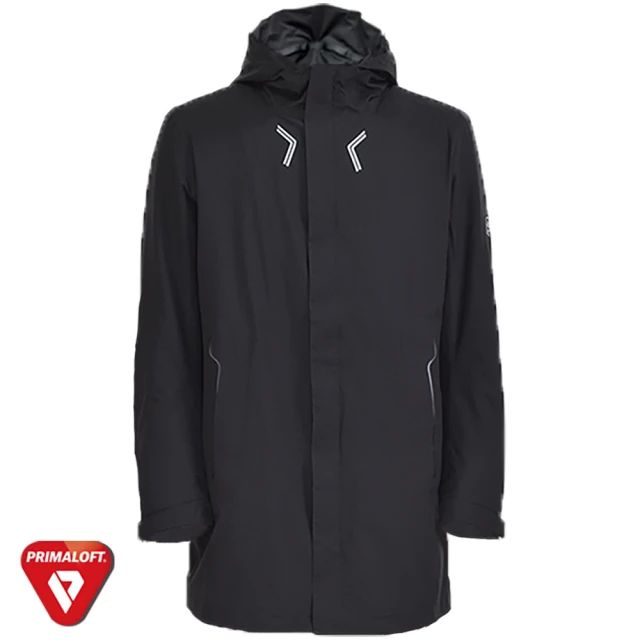 【SAMLIX 山力士】金牌PRIMALOFT兩件式男輕量化防水防風保暖大衣外套#86821(黑色)