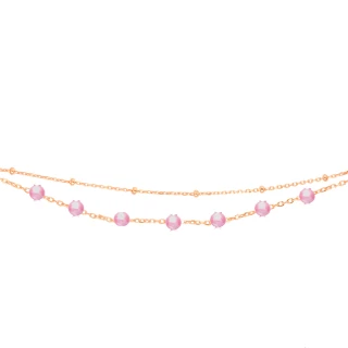 【Hommy Jewelry】Pure Pearl Pink 古典粉紫全圓珍珠手鍊(珍珠)