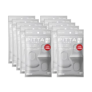 即期品【PITTA MASK】高密合可水洗口罩灰色 3入(十包組-短效品)