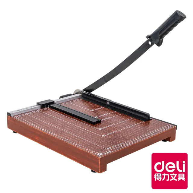 【得力】deli B4木質裁紙機/E8003/12張/380x300mm(裁紙機 切紙機 裁切器)