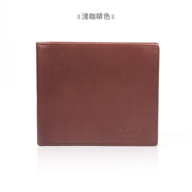 【ELLE HOMME】ELLE 精緻牛皮短夾 皮夾 男夾-側翻3面2窗格(黑色/咖啡色)