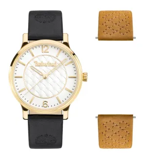 【Timberland】天柏嵐  TRAILMARK系列 編織紋路腕錶套組 38mm(TDWLA2104502)