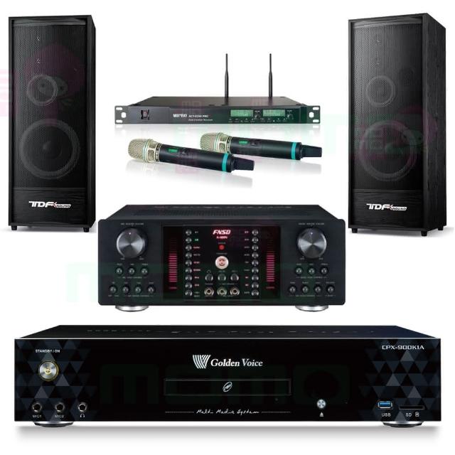 【金嗓】CPX-900 K1A+FNSD A-480N+ACT-8299PRO++TDF K-124(4TB點歌機+擴大機+無線麥克風+喇叭)