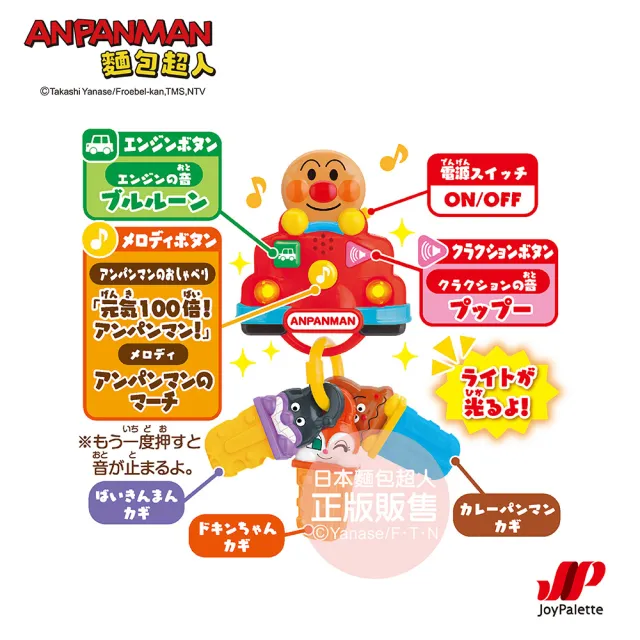 【ANPANMAN 麵包超人】NEW 麵包超人 隨身趣味車鑰匙(1.5歲-)