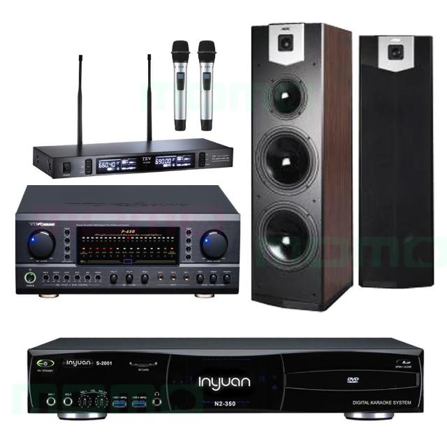 【音圓】N2-350+TDF P-650+TEV TR-9100+SK-800V(4TB伴唱機+綜合擴大機+無線麥克風+卡拉OK專業落地喇叭)