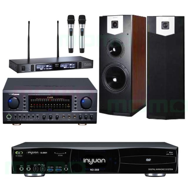【音圓】N2-350+TDF P-650+TEV TR-9100+SK-500V(4TB伴唱機+歌唱擴大機+無線麥克風+卡拉OK專業落地喇叭)