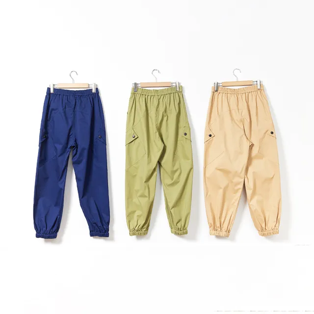 【Dailo】帥氣大口袋工裝-女長褲 大口袋 綠 卡 藍(三色/魅力商品/版型合身)