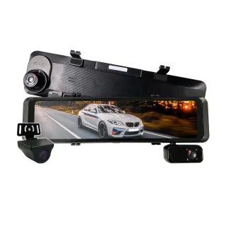 【路易視】QX7 12吋 1080P 三鏡頭 電子後視鏡 行車記錄器(雙錄+車內錄影)