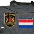 【A-ONE 匯旺】荷蘭彩色房屋冰箱磁鐵+阿姆斯特丹燙布貼2件組伴手禮物 出國紀念磁鐵 回憶磁鐵(C92+45)