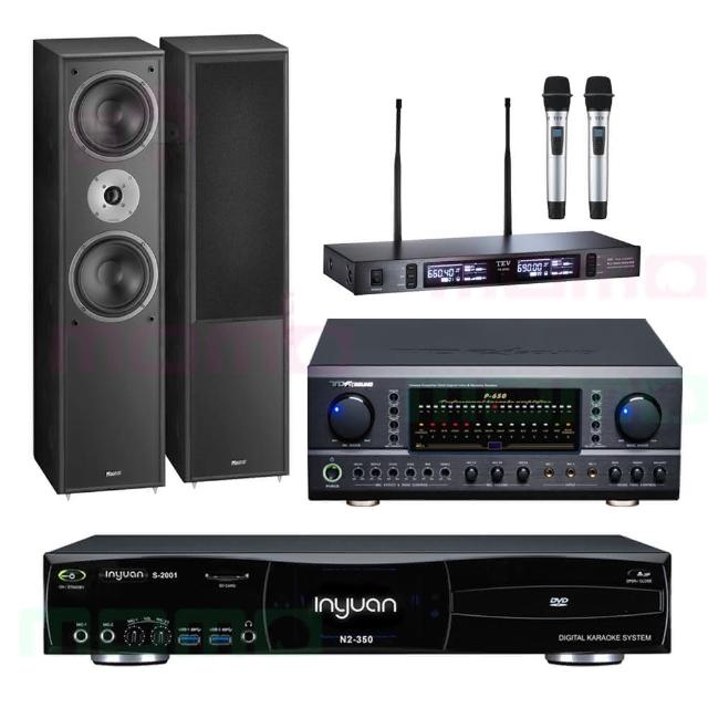 【音圓】N2-350+TDF P-650+TEV TR-9100+Monitor Supreme 802(4TB伴唱機+擴大機+無線麥克風+落地式喇叭)