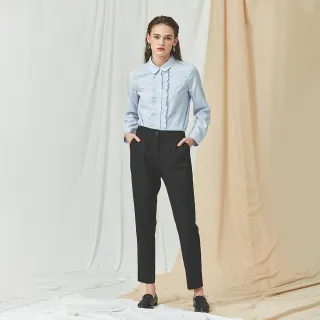 【MASTINA】身正裝-女長褲 素面 黑(黑色/魅力商品/版型適中)