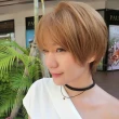 【魔髮樂】全頂假髮 中性韓系短髮 QD3037(黑色 咖啡色 金色)