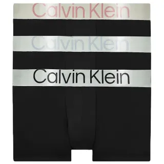 【Calvin Klein 凱文克萊】CK凱文克萊 男士低腰內褲 精緻舒適 短版平口四角內褲 黑色3件組(CK男生四角內褲)