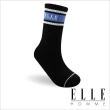 【ELLE HOMME】6雙組英倫條紋全方位機能運動襪(男襪/禦寒/運動襪/長襪/登山健行)