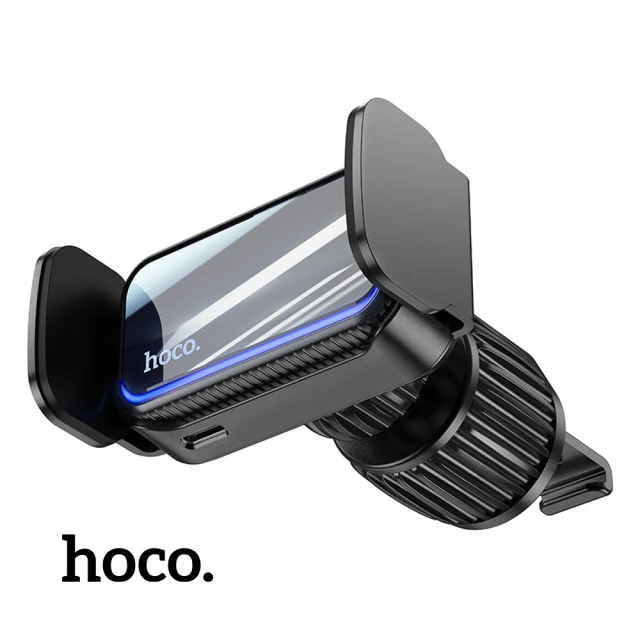 【HOCO】CA201 梵卡智能電動車載支架(黑色/出風口車用支架)