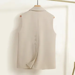 【初色】西裝馬甲寬鬆坎肩背心外套-共3色-65908(M-2XL可選)
