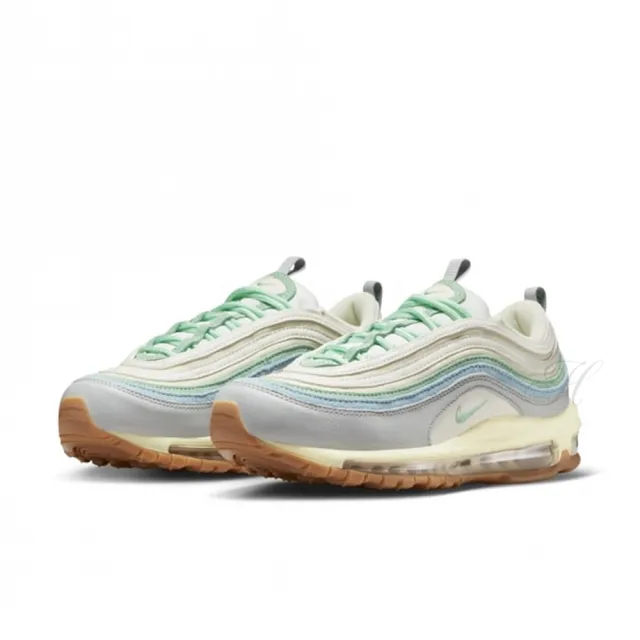 NIKE 耐吉】慢跑鞋女鞋運動鞋氣墊緩震AIR MAX 97 米灰藍綠DX5766-131