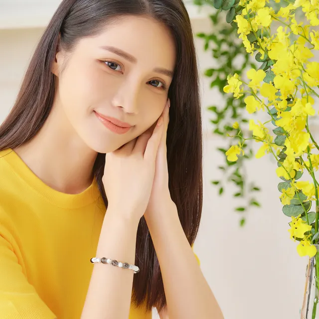 【咕咕好運GoodGoodLuck】相伴黑髮白髮情侶手鍊2條組｜《含開光》幫助避邪化煞｜招財聚財(#避邪#擋煞)