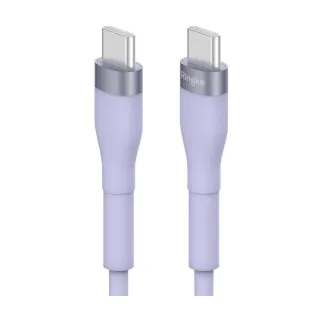 【Ringke】Type-C 轉 Type-C Fast Charging Pastel Cable 粉彩快速充電傳輸線－2M 紫 藍 白 黃(Rearth)