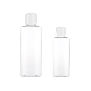 【收納家】PET白色玫瑰造型蓋水瓶｜100ml、200ml  2入組(空瓶 塑膠瓶 乳液瓶 壓瓶 旅行分裝瓶)