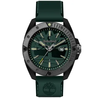 【Timberland】天柏嵐 大樹夜光男錶-墨綠/48mm(TDWGN2102903)