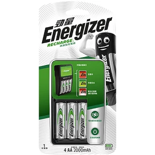【Energizer 勁量】CH2PC4迷你 充電組-附4號2入700mAh充電電池(即買即用)