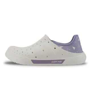 【LOTTO】女 Salina輕量洞洞鞋(白/紫-LT2AWS7167)