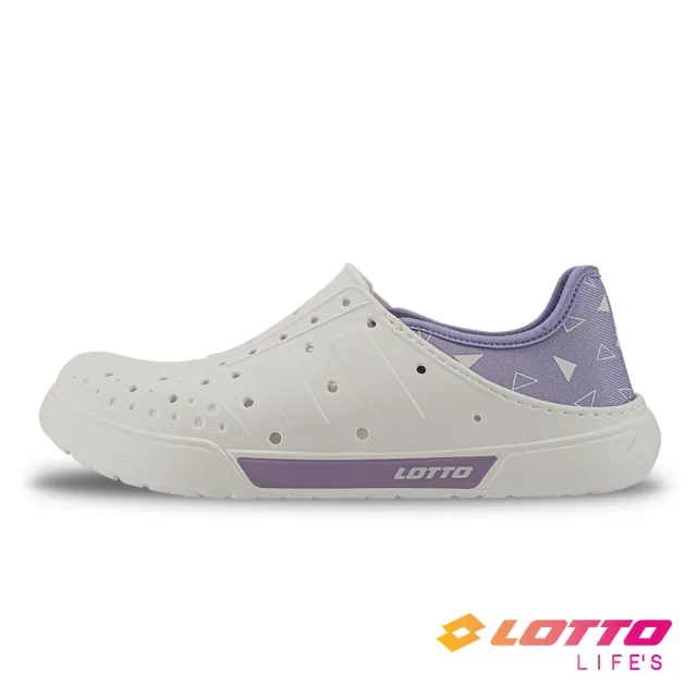 【LOTTO】女 Salina輕量洞洞鞋(白/紫-LT2AWS7167)