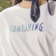 【SOMETHING】女裝 巴黎鐵塔LOGO短袖T恤(白色)