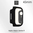 【Metal-Slim】Apple Watch Series 8 45mm 鋼化玻璃+PC 雙料全包覆防摔保護殼