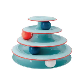 【Petstages】四層軌道球-藍色(轉盤 軌道球 益智 貓玩具 寵物玩具 貓咪)