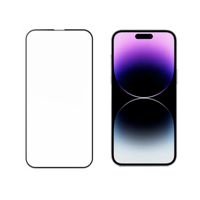 【SHOWHAN】iPhone14 Pro Max 全膠滿版亮面9H 鋼化玻璃保護貼(細緻透亮 滑順觸控手感)