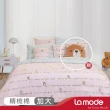 【La mode】活動品-環保印染100%精梳棉兩用被床包組-熊麻吉花園+熊麻吉兩用抱枕毯(加大)
